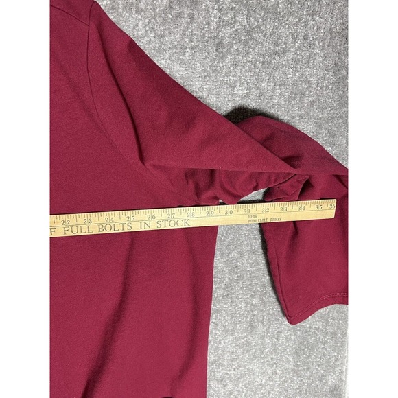 D&Co Active Stripe Rib Trim French Terry Jacket Womens Size 3X Red White Pockets - Picture 5 of 6